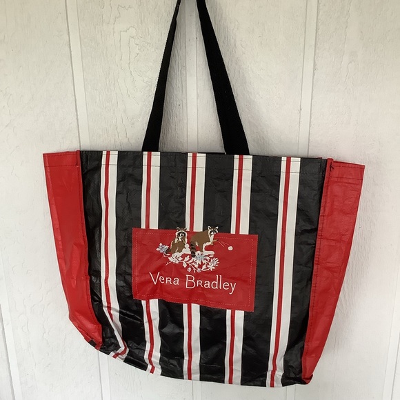 VERA BRADLEY LARGE REUSABLE TOTE WITH RACCOONS - Picture 4 of 7